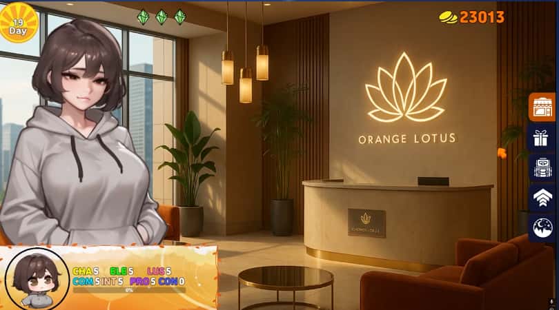 橙色莲花 Orange Lotus插画
